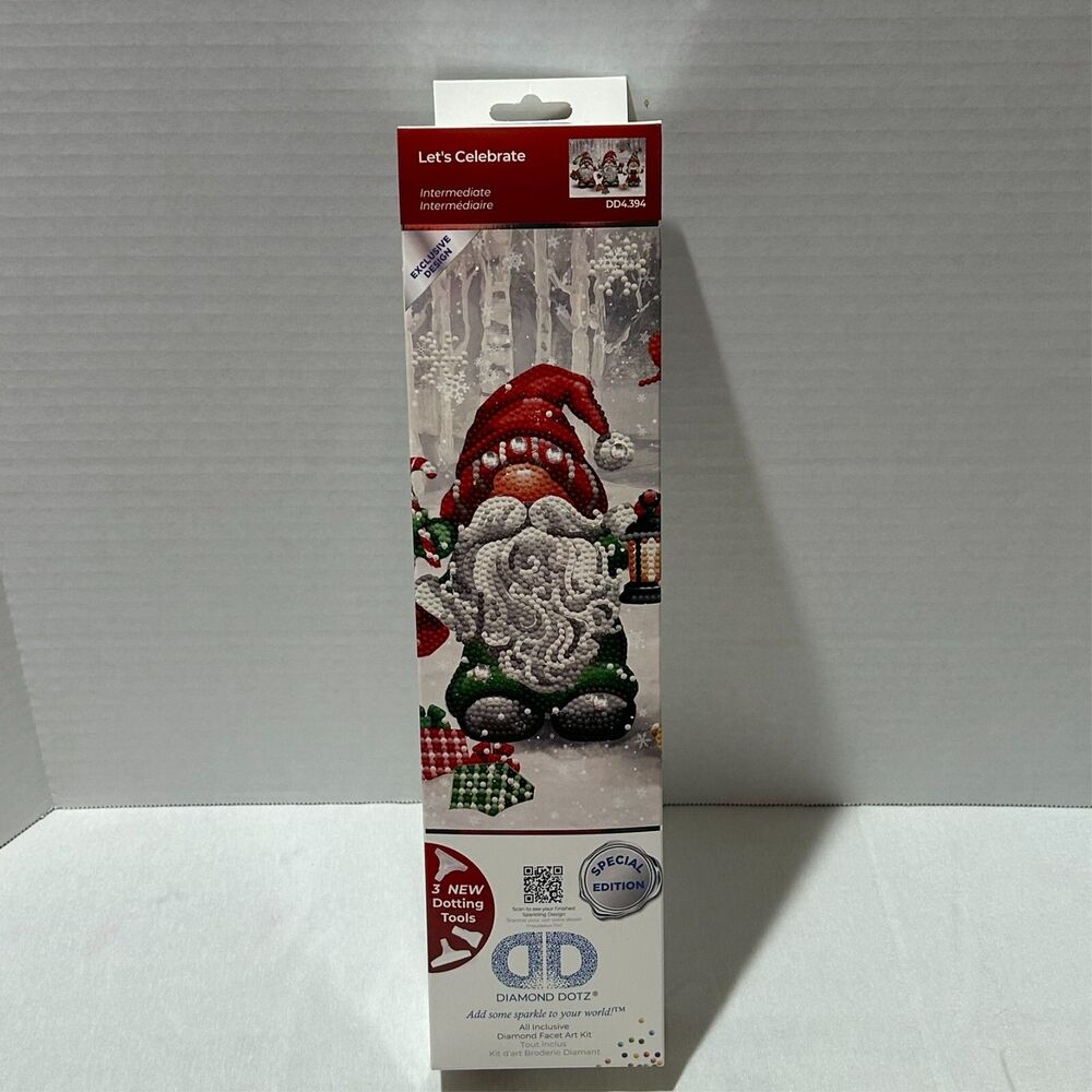 Diamond Dotz "Let's Celebrate" Gnomes Intermediate DD4394 Special Edition 18x14" - Picture 10 of 11